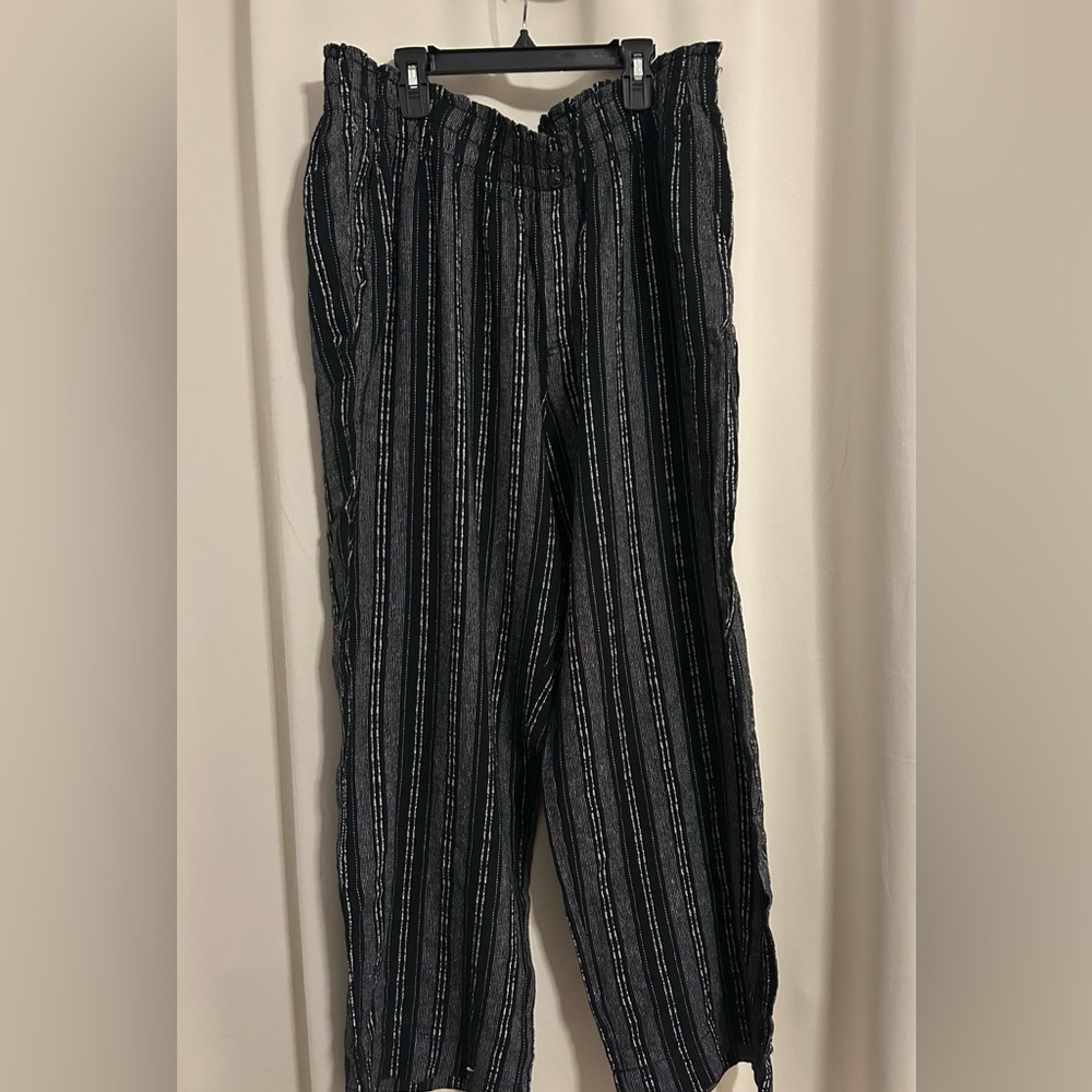 Striped Black and Gray Pants